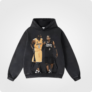 iverson vs kobe vintage washed hoodie