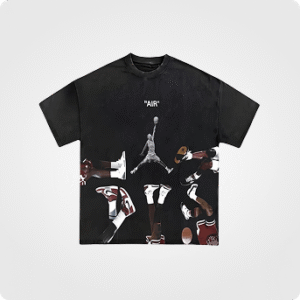 mj ncaa seasons vintage tee (black)